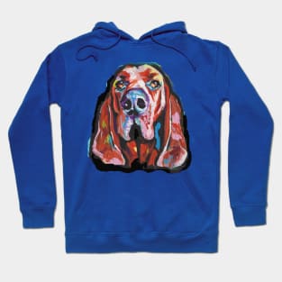 Redbone COONHOUND Dog Bright colorful pop dog art Hoodie